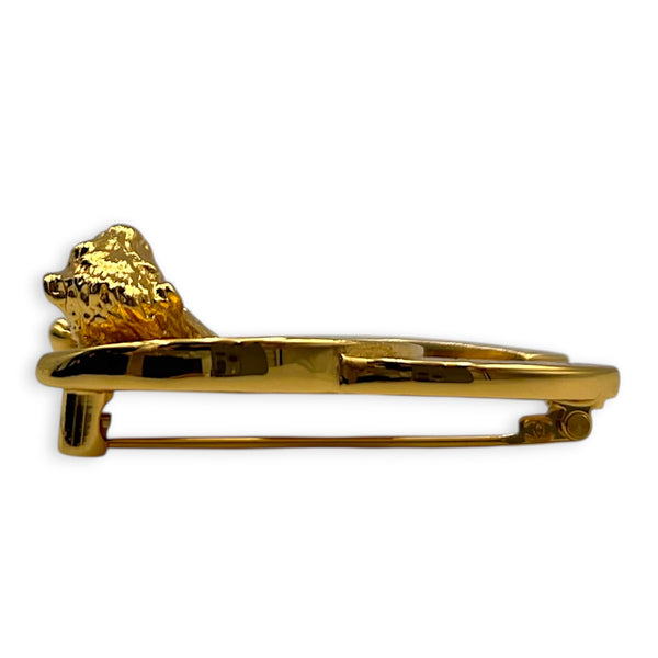 CC Lion Brooch Gold in Metal