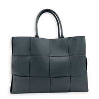 Arco Top Handle Bag Grey in Lambskin, Silver hardware