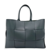 Arco Top Handle Bag Grey in Lambskin, Silver hardware