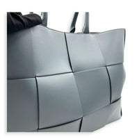 Arco Top Handle Bag Grey in Lambskin, Silver hardware