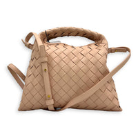 Hop Top Handle Bag Pink in Calfskin, Gold hardware