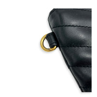 Cassandra Pouch Black in Calfskin, Gold hardware