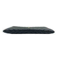 Cassandra Pouch Black in Calfskin, Gold hardware