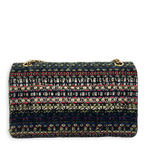 2.55 Shoulder Bag Multi-colour in Tweed, Silver hardware