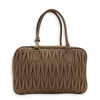 Matelassé Pink Top Handle Bag in Lambskin, Gold hardware