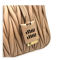 Matelassé Pink Top Handle Bag in Lambskin, Gold hardware