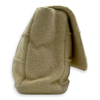 2.55 Shoulder Bag White in Wool, Gunmetal hardware