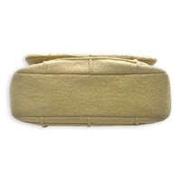 2.55 Shoulder Bag White in Wool, Gunmetal hardware
