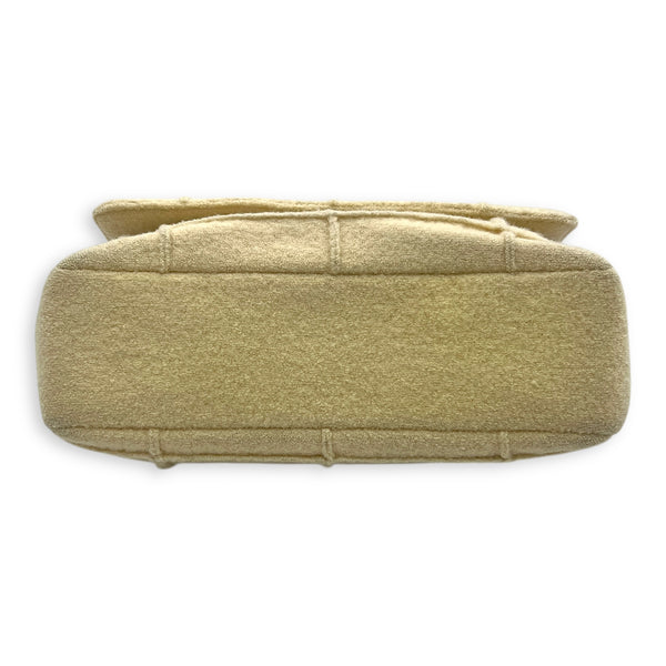 2.55 Shoulder Bag White in Wool, Gunmetal hardware