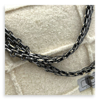 2.55 Shoulder Bag White in Wool, Gunmetal hardware