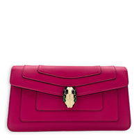 Serpenti Forever Pink Shoulder Bag in Calfskin, Gold hardware