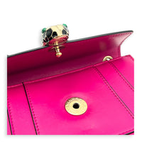 Serpenti Forever Pink Shoulder Bag in Calfskin, Gold hardware
