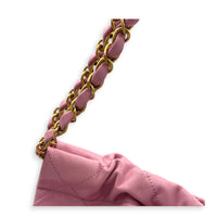 22 Tote Small Pink Tote Bag in Lambskin, Gold hardware