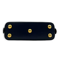 Horsebit 1955 Blue Top Handle Bag in Jute, Gold hardware