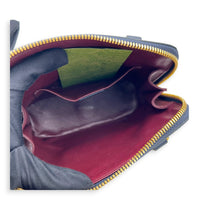 Horsebit 1955 Blue Top Handle Bag in Jute, Gold hardware