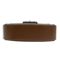 Horsebit 1955 Brown Crossbody Bag in Coated Canvas, Gold hardware