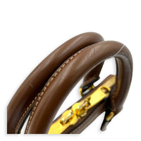 Horsebit 1955 Brown Top Handle Bag in Coated Canvas, Gold hardware