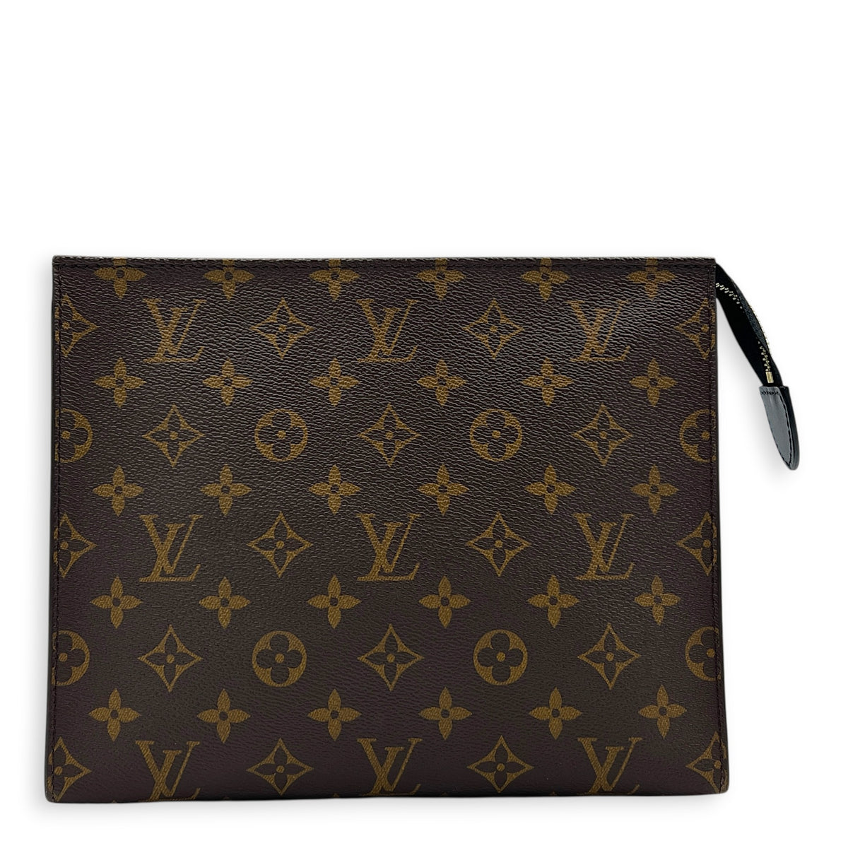 Pochette Toilette Brown Pouch in Monogram Coated Canvas, Gold hardware
