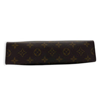 Pochette Toilette Brown Pouch in Monogram Coated Canvas, Gold hardware
