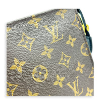 Pochette Toilette Brown Pouch in Monogram Coated Canvas, Gold hardware