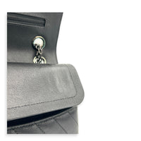 2.55 Medium Black Chevron Shoulder Bag in Calfskin, So Black hardware