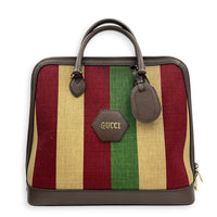 Horsebit 1955 Multi-colour Top Handle Bag in Canvas, Gold hardware