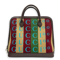 Horsebit 1955 Multi-colour Top Handle Bag in Canvas, Gold hardware