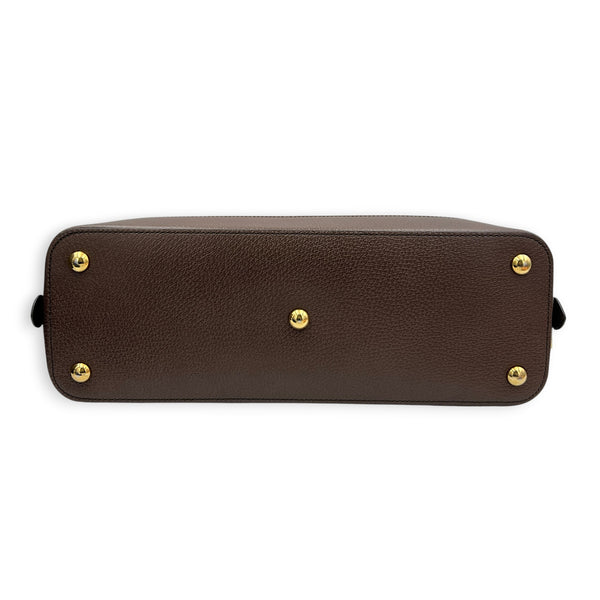 Horsebit 1955 Multi-colour Top Handle Bag in Canvas, Gold hardware