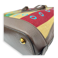 Horsebit 1955 Multi-colour Top Handle Bag in Canvas, Gold hardware