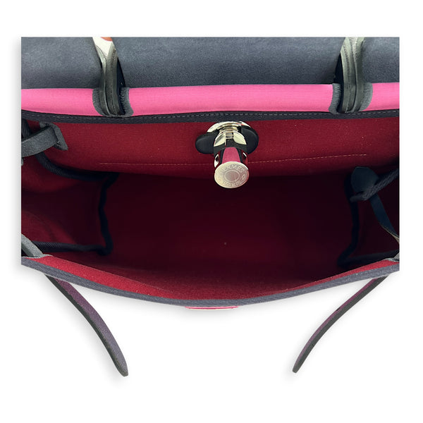 Herbag 31 Pink Top Handle Bag in Canvas, Palladium hardware
