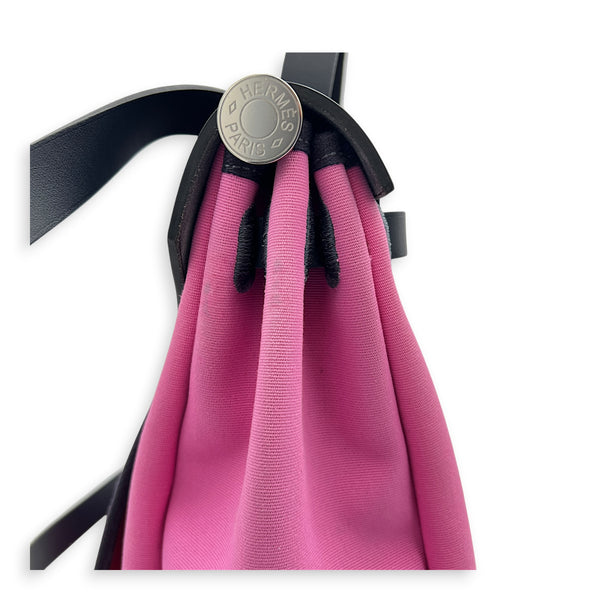 Herbag 31 Pink Top Handle Bag in Canvas, Palladium hardware