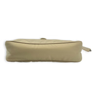 Re-Nylon Beige Shoulder Bag in Nylon, Silver hardware