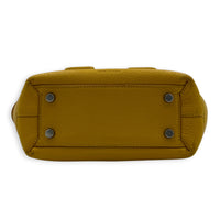 Arco Yellow Top Handle Bag in Calfskin, Silver hardware