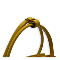 Arco Yellow Top Handle Bag in Calfskin, Silver hardware