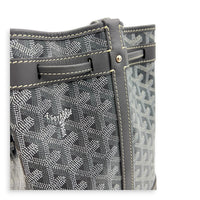 Petit Flot Bucket Bag Grey in Coated Canvas, Silver hardware