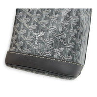 Petit Flot Bucket Bag Grey in Coated Canvas, Silver hardware