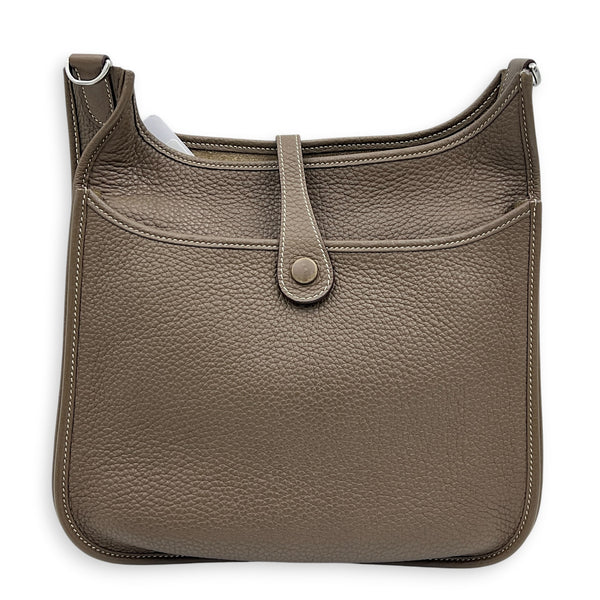 Evelyne III 29 Etoupe Crossbody Bag in Clemence, Palladium hardware