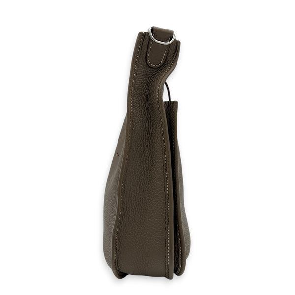 Evelyne III 29 Etoupe Crossbody Bag in Clemence, Palladium hardware