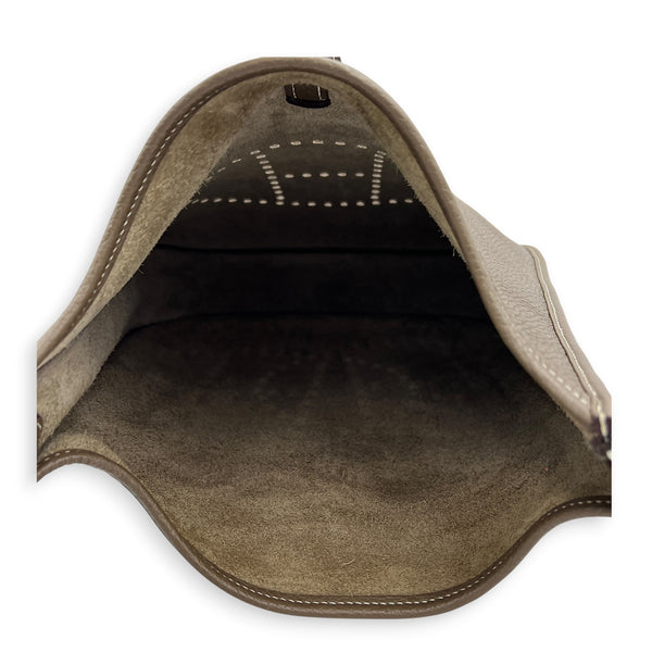 Evelyne III 29 Etoupe Crossbody Bag in Clemence, Palladium hardware