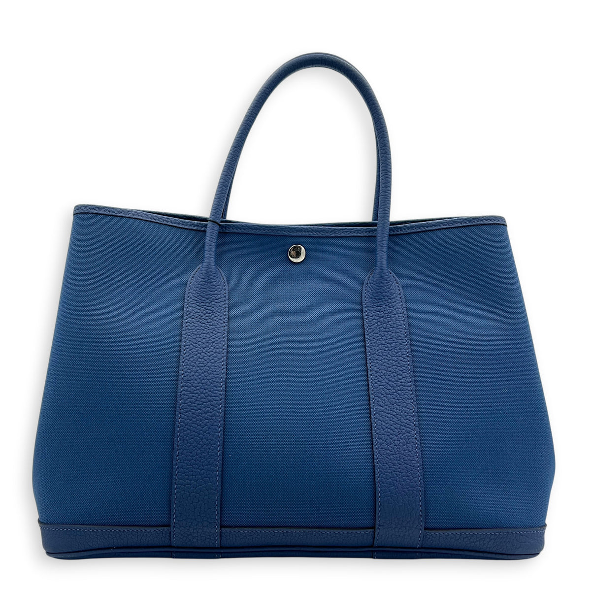 Garden Party 36 Blue Brighton Top Handle Bag in Canvas, Palladium hardware