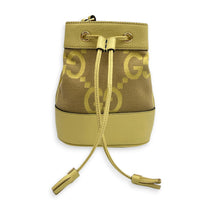 GG Bucket Bag Mini Yellow in Canvas, Gold hardware