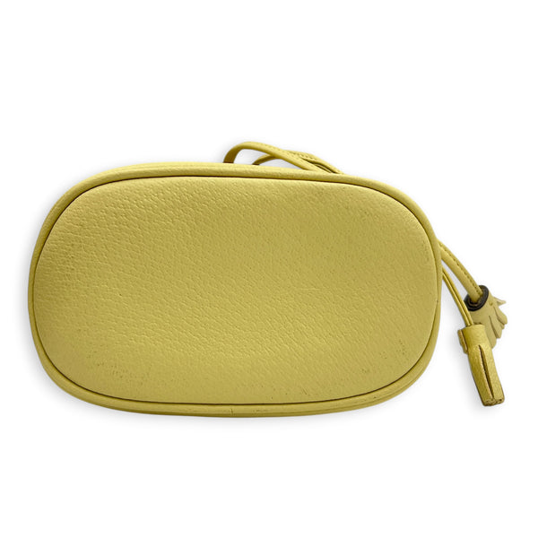 GG Bucket Bag Mini Yellow in Canvas, Gold hardware