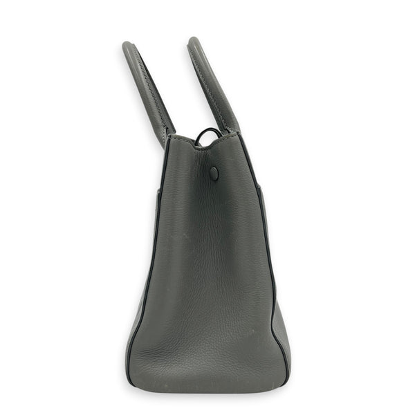 Neo Executive Tote Top Handle Bag Grey in Calfskin, Silver hardware