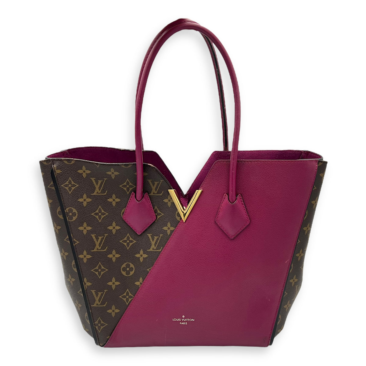 Louis Vuitton Kimono Top Handle Bag MM Brown in Monogram Coated Canvas, Gold hardware_1