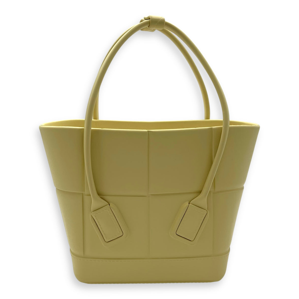 Bottega Veneta Arco Top Handle Bag Yellow in Rubber_1