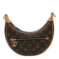 Louis Vuitton Loop Shoulder Bag Brown in Monogram Coated Canvas, Gold hardware_1