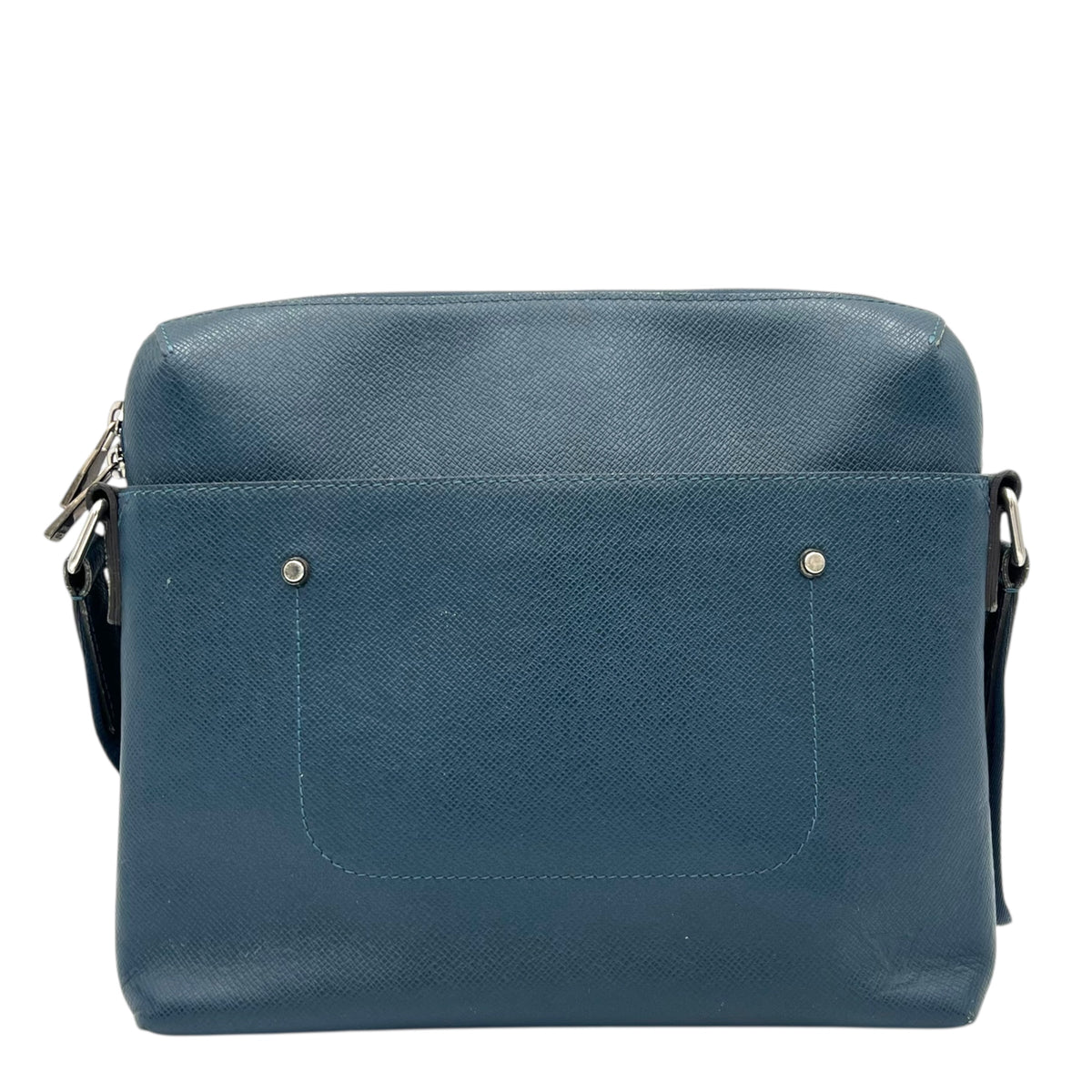 Louis Vuitton Grigori Messenger PM Blue in Taiga Leather, Silver hardware_1