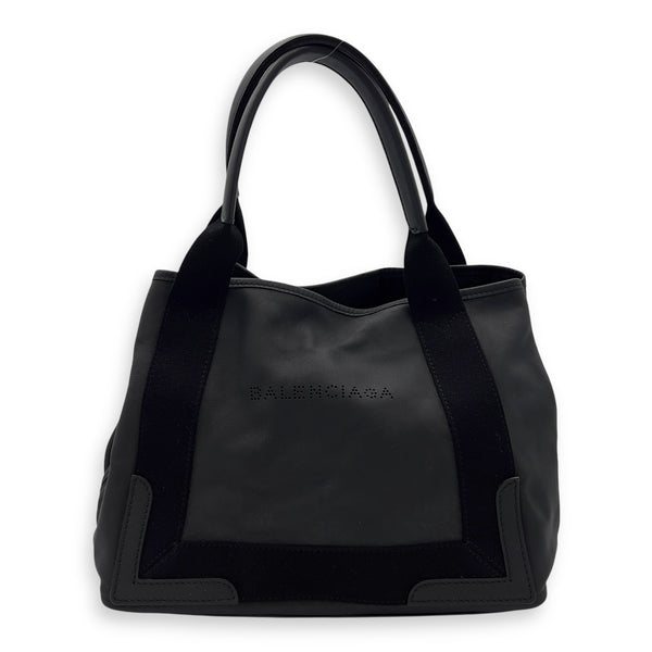 Balenciaga Cabas Tote Bag Black in Calfskin, Silver hardware_1