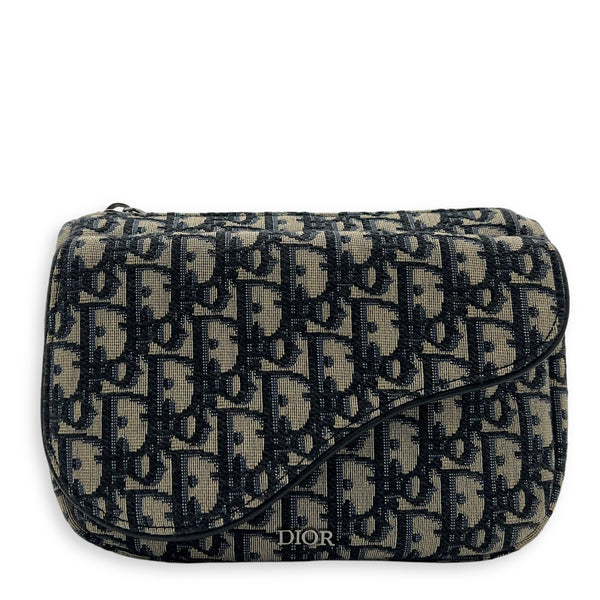 Christian Dior Oblique Belt Bag Blue in Jacquard, Silver hardware_1