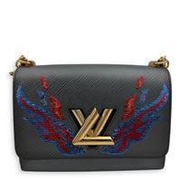 Louis Vuitton Twist Shoulder Bag MM Black in Epi Leather, Gold hardware_1